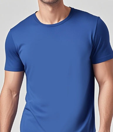 Solid Casual Crewneck T-Shirt — Loose Fit Pure Cotton | Men's Everyday Tee