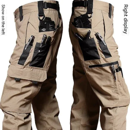 Men's Waterproof Tactical Trousers - Outdoor Cargo Pants with Fleece Lining | Plus Size Available