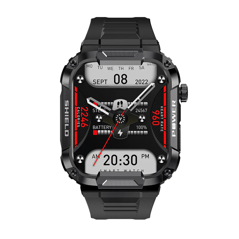 MK66 Smart Waterproof Watch - Rugged Triple-Proof with Bluetooth Calling & 1.85" HD Display