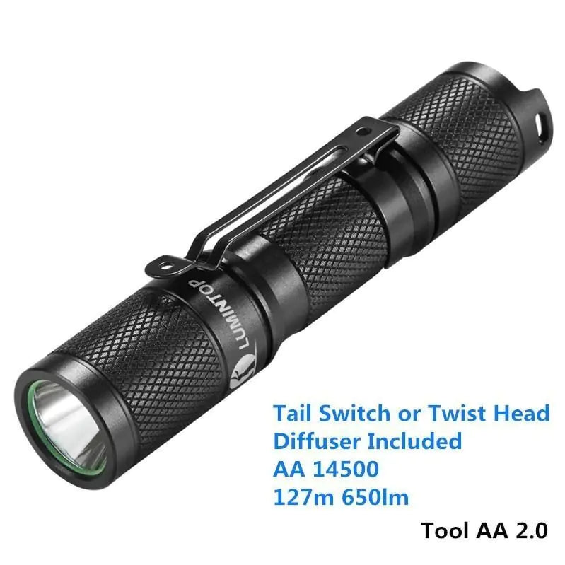 Lumintop TOOL AA 2.0 Flashlight - Compact LED Light Compatible with AA & 14500 Batteries
