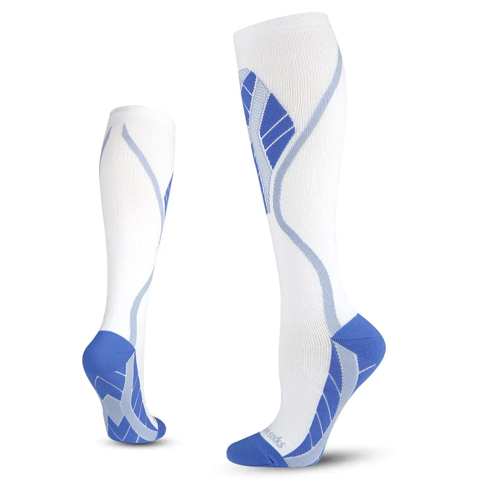 Professional Long Leg Compression Socks for Cycling - Nylon Anti-Friction Performance Socks