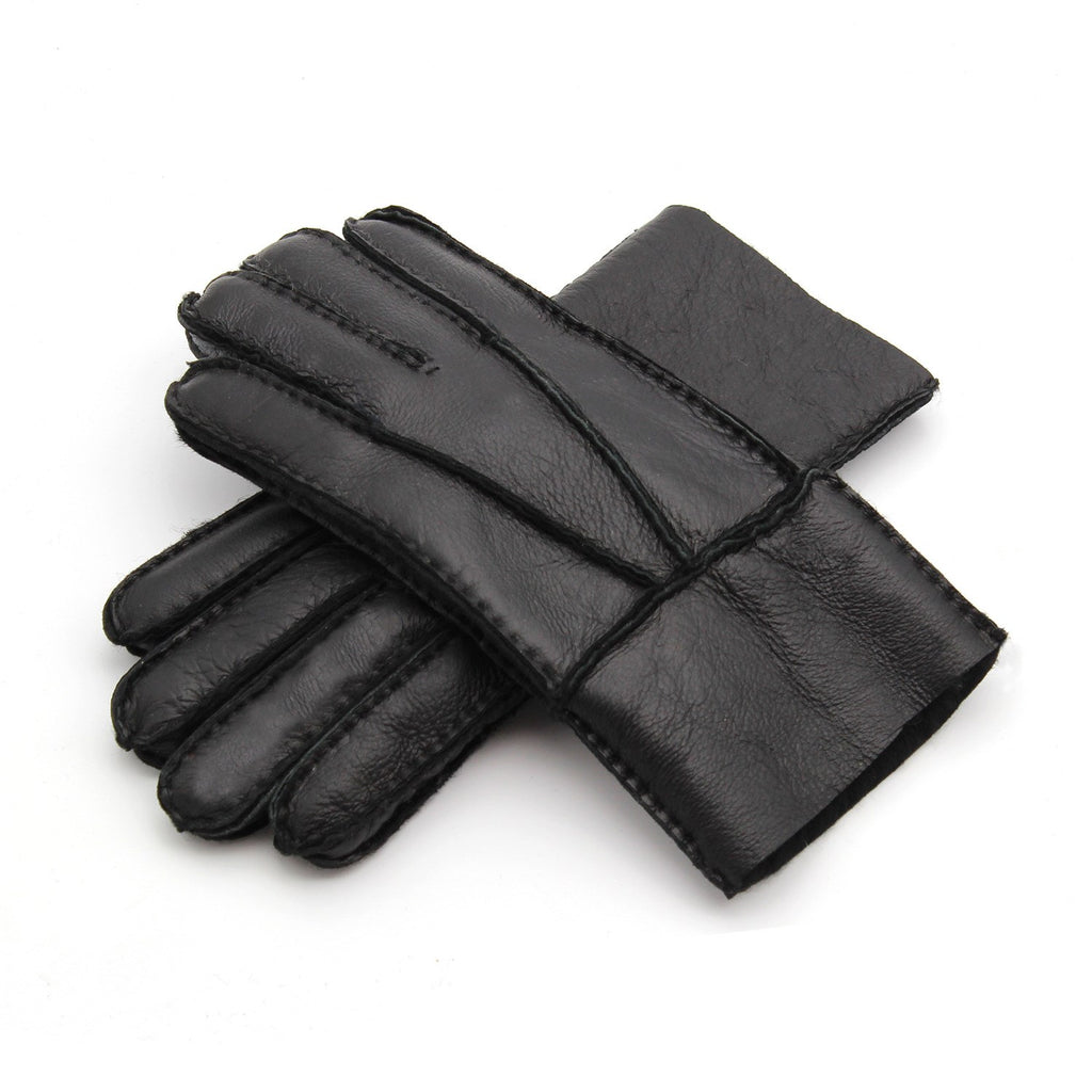 Genuine Leather Gloves - Warm Sheepskin for Men