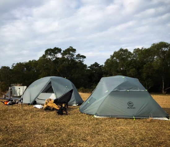 Four Season Double Layer Camping Tent - 2-3 Person Aluminum Pole Waterproof Tent
