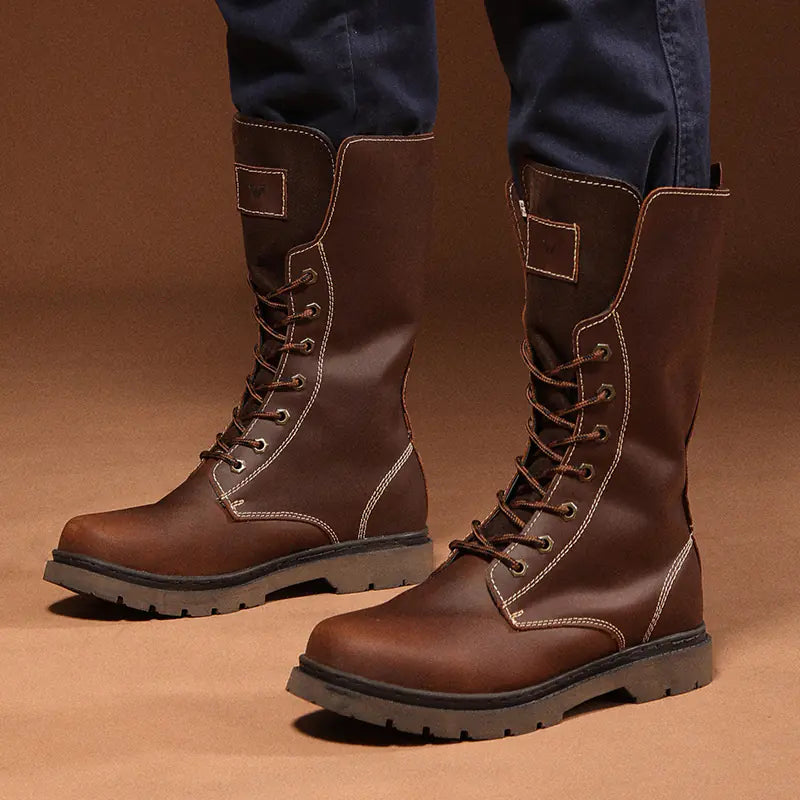 Men's Waterproof Leather Martin Boots | Hiking & Combat Boots