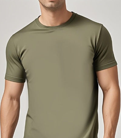Solid Casual Crewneck T-Shirt — Loose Fit Pure Cotton | Men's Everyday Tee