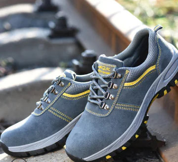 Lightweight Breathable Steel Toe Safety Work Shoes - Men's Protective Footwear