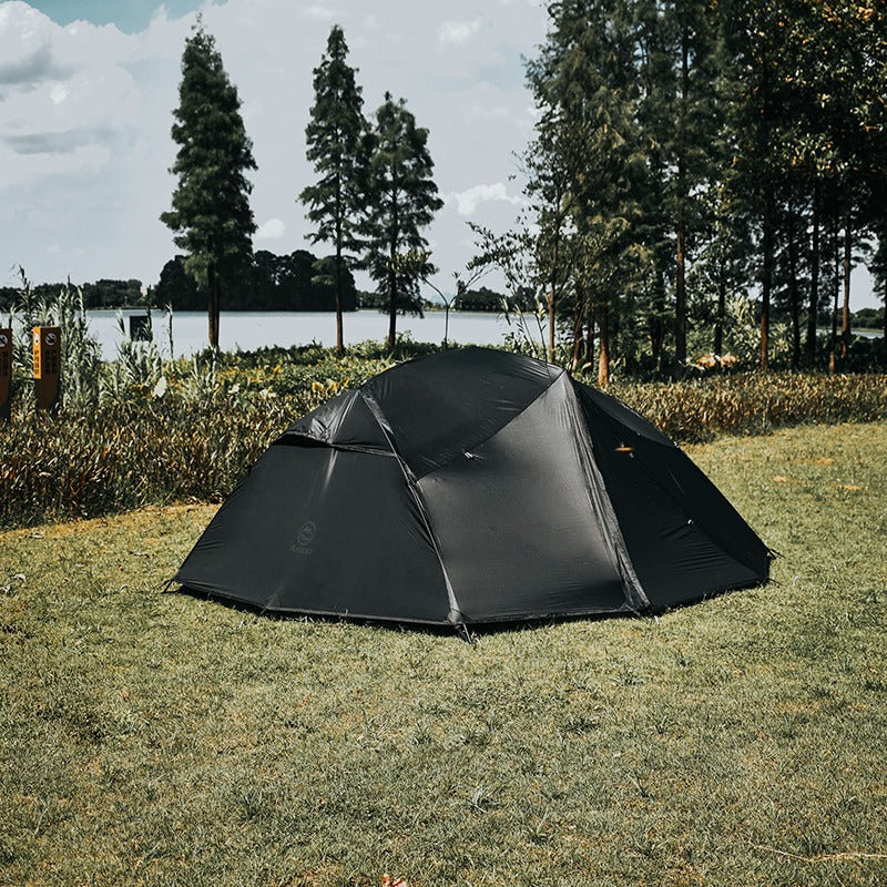 Four Season Double Layer Camping Tent - 2-3 Person Aluminum Pole Waterproof Tent