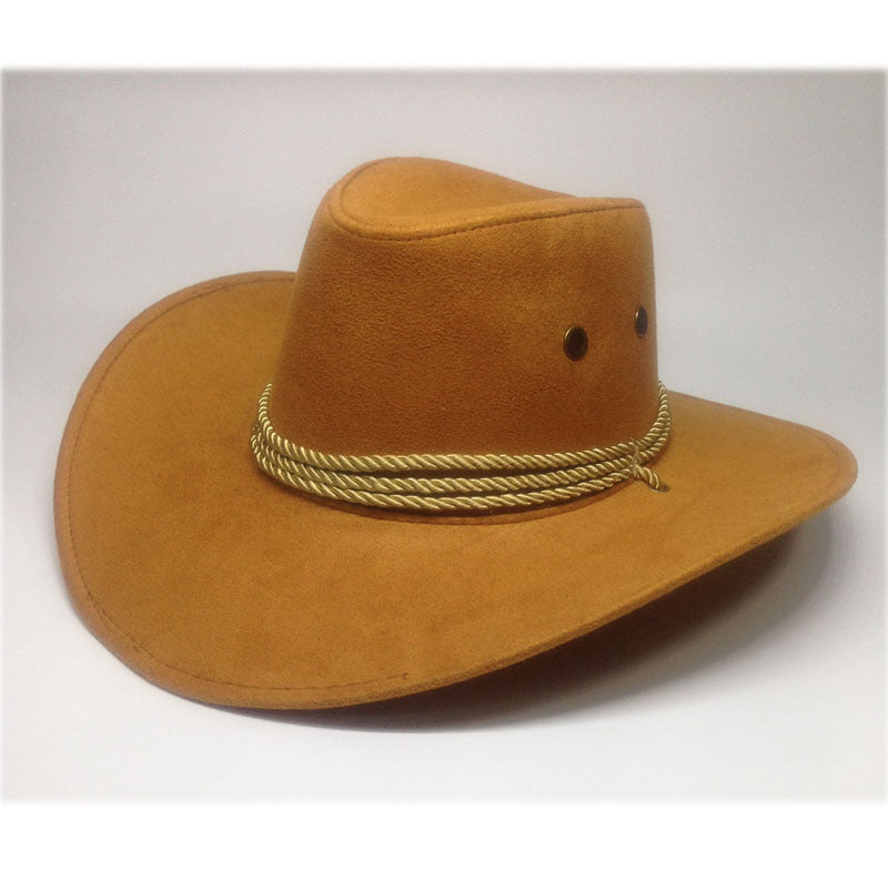Western Denim Suede Outdoor Sun Visor Hat