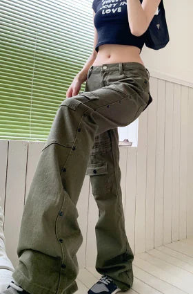 High Street Cargo Straight Pants and Jeans