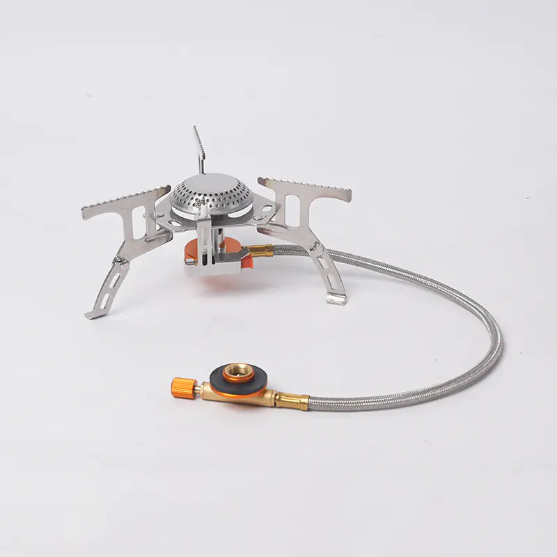 Portable Butane Camping Stove - 3500W Stainless Steel Foldable Burner | Lightweight Outdoor Cooking