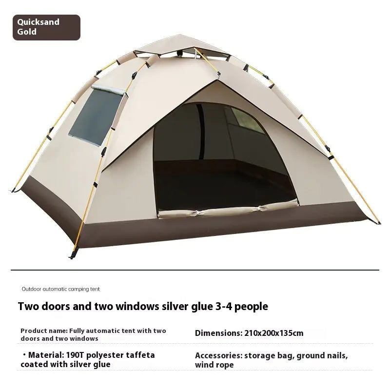 Portable Beach Tent - UV Protection Sun Shelter for 2-4 People | Quick Setup Foldable Camping Tent