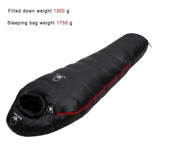 Goose Down Warm Sleeping Bag - Lightweight Insulated Camping Bag | Single