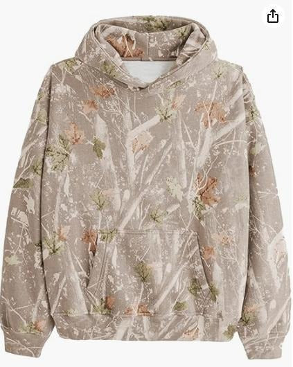 Women's Camouflage Wool Oversized Hoodie
