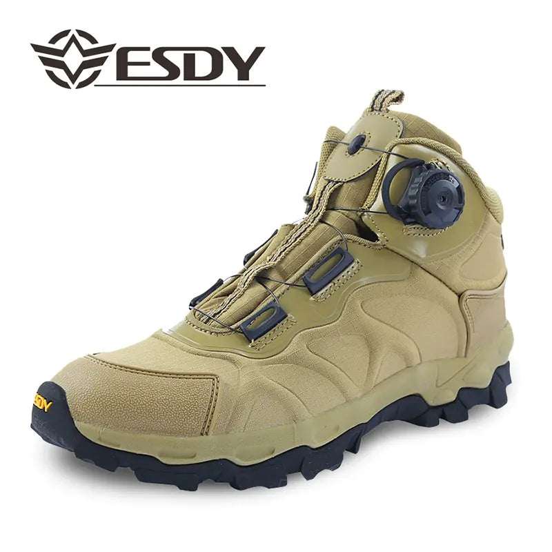 Military Tactical Off-Road Trekking Boots - ESDY Fast Reverse Combat Boots | All-Season Hiking