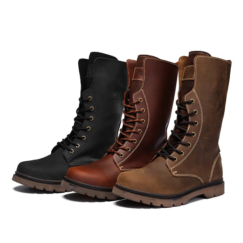 Men's Waterproof Leather Martin Boots | Hiking & Combat Boots