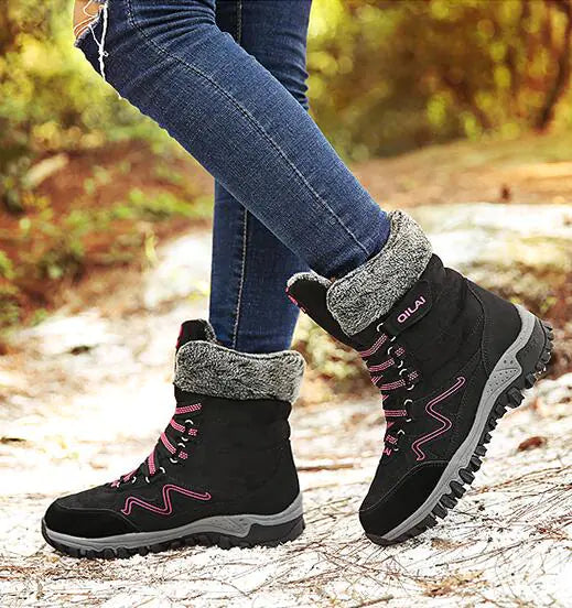 Women's Winter Outdoor Snow Boots for Hiking and Skiing