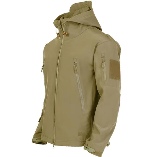 Men's Tactical Waterproof Shark Skin Jacket - Softshell Outdoor Jacket with Fleece Lining