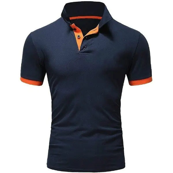 Men's Casual Cotton Polo Shirt - Slim Fit Short Sleeve Polo for Meetings and Events | Plus Size Available