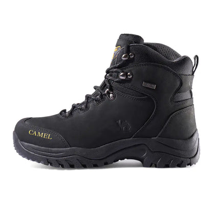 Waterproof High-Top Hiking Boots - Camel Brand