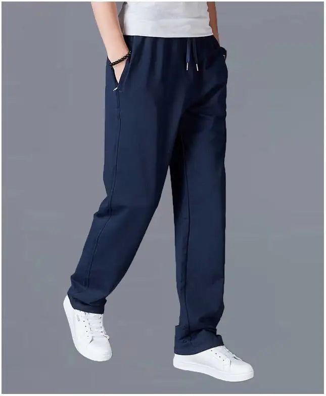 Men's Oversized Cotton Casual Knit Sweatpants - Relaxed Fit Joggers