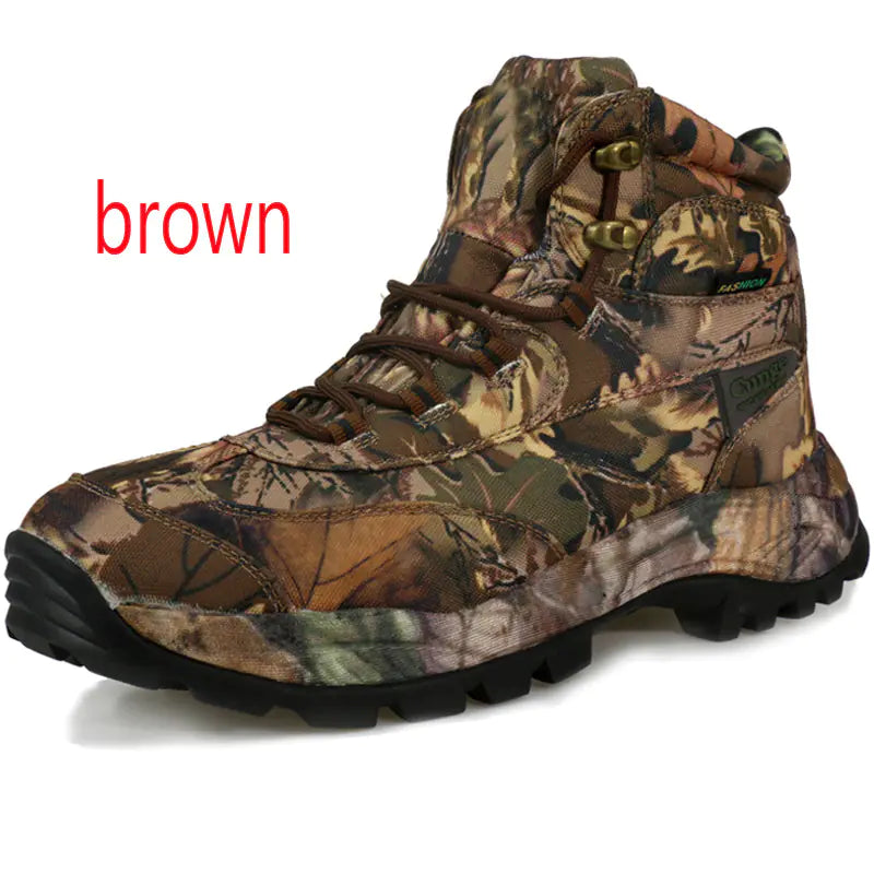 Men's Off-road Hiking Boots - Durable Camouflage Outdoor Tactical Boots
