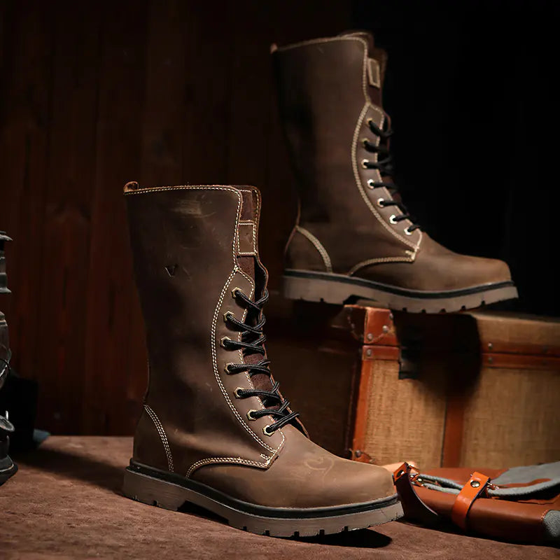 Men's Waterproof Leather Martin Boots | Hiking & Combat Boots