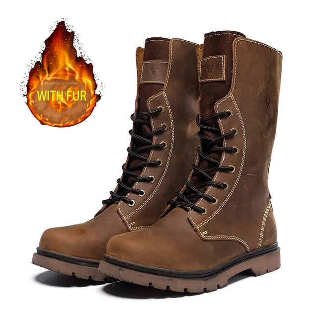 Men's Waterproof Leather Martin Boots | Hiking & Combat Boots