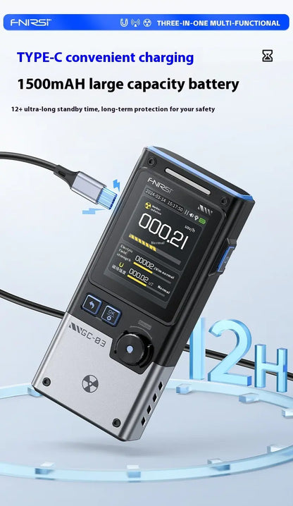 Nuclear Radiation Detector Geiger Tube - Electromagnetic Detector with 2.4" Color Screen & Dose Alarm