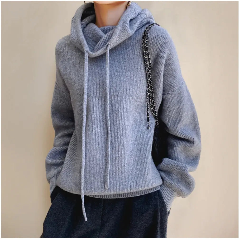 Women's Merino Wool High Neck Sweater Top