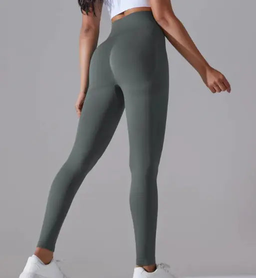Knitted High Waist Yoga Pants - Soft Stretch Activewear | Women's Athletic Wear