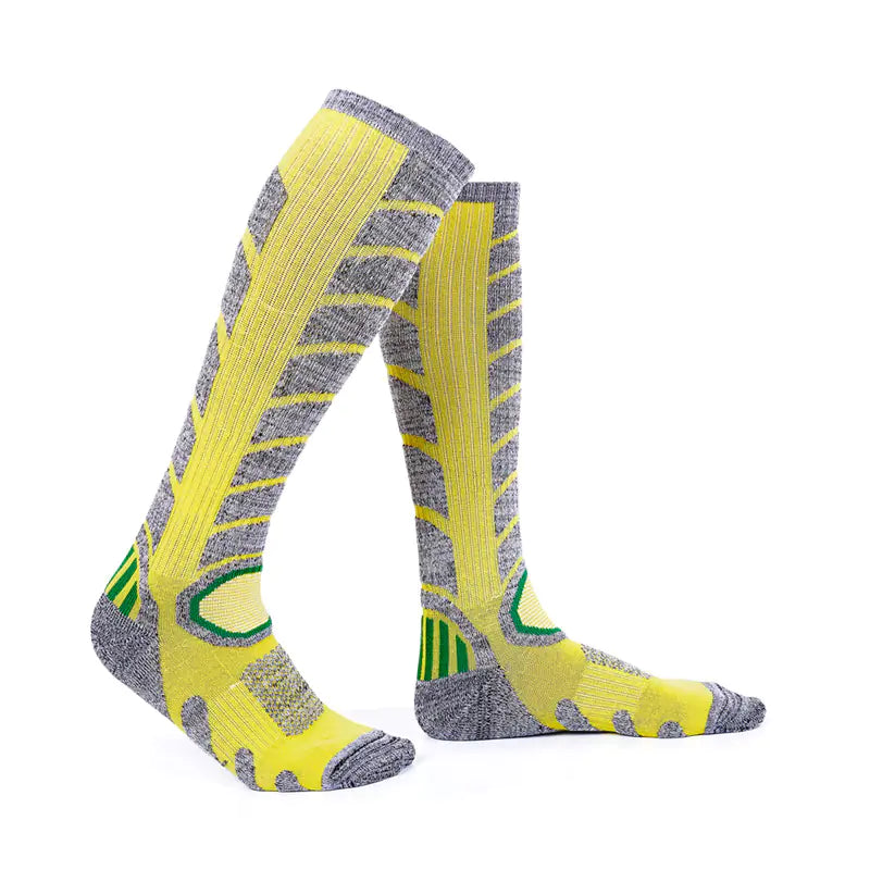 Thick Terry Hiking Socks for Men and Women - Cotton High Tube Cushioned Trail Socks
