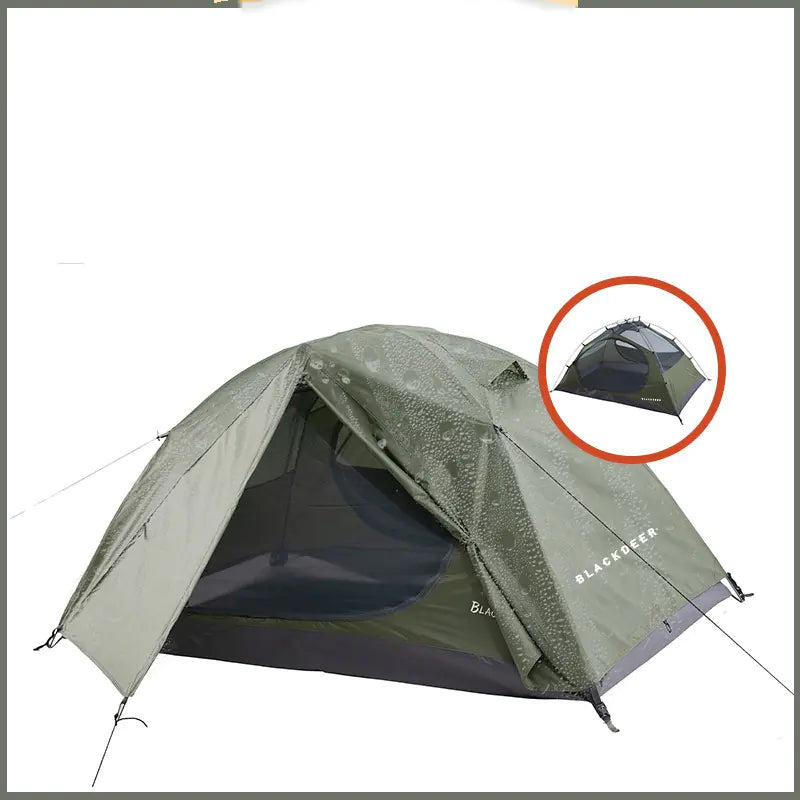 BlackDeer Double Layer Camping Tent - 2-3 Person Waterproof 3/4 Season Shelter with Aluminum Poles
