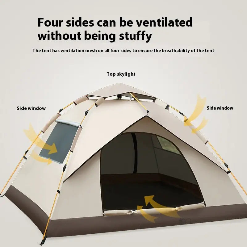 Portable Beach Tent - UV Protection Sun Shelter for 2-4 People | Quick Setup Foldable Camping Tent