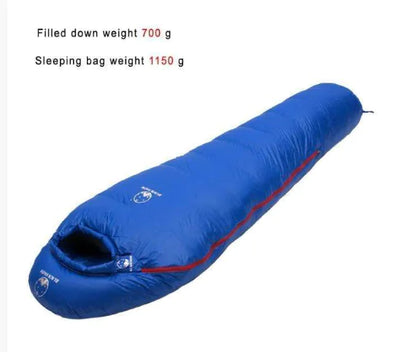 Goose Down Warm Sleeping Bag - Lightweight Insulated Camping Bag | Single