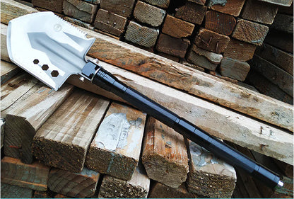 Multifunctional Folding Shovel - Tactical Survival Tool with Knife, Saw & Fire Starter | Camping Gear