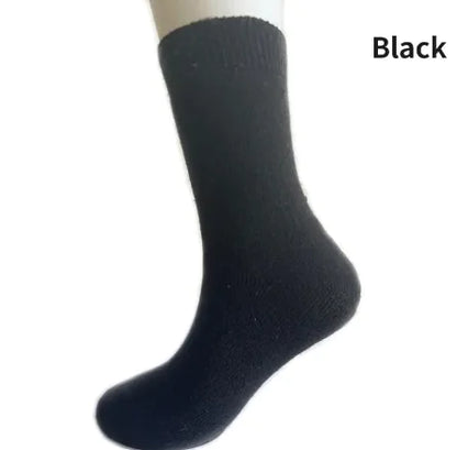 Wool Socks Thickened And Plush Warm Terry Middle Cylinder - Men's Antibacterial Winter Socks