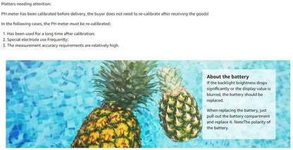 GOXAWEE PH Tester Pen for Precise Water Measurement - Digital pH Meter 0-14 Range