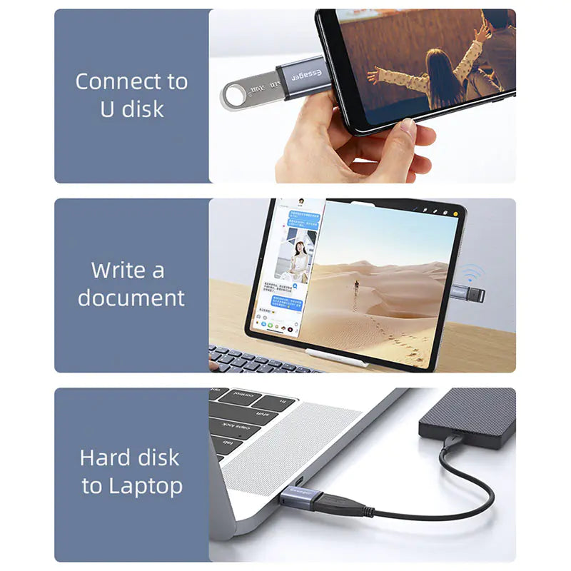 USB 3.0 Type-C OTG Adapter - Multi-Device Connectivity