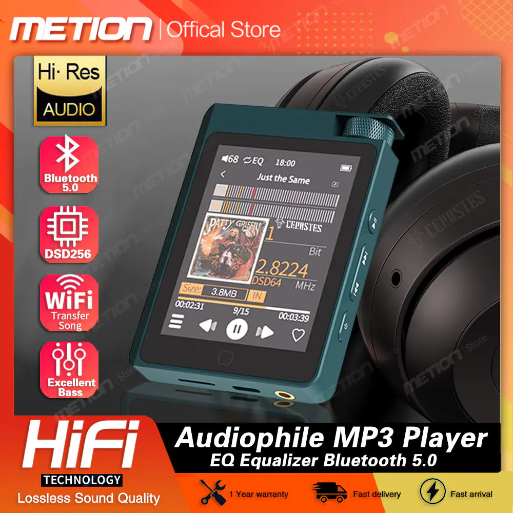 HiFi Lossless MP3 Player with Bluetooth 5.0 - 2.8" Screen, 16GB Storage, 14-Hour Battery | Portable Walkman