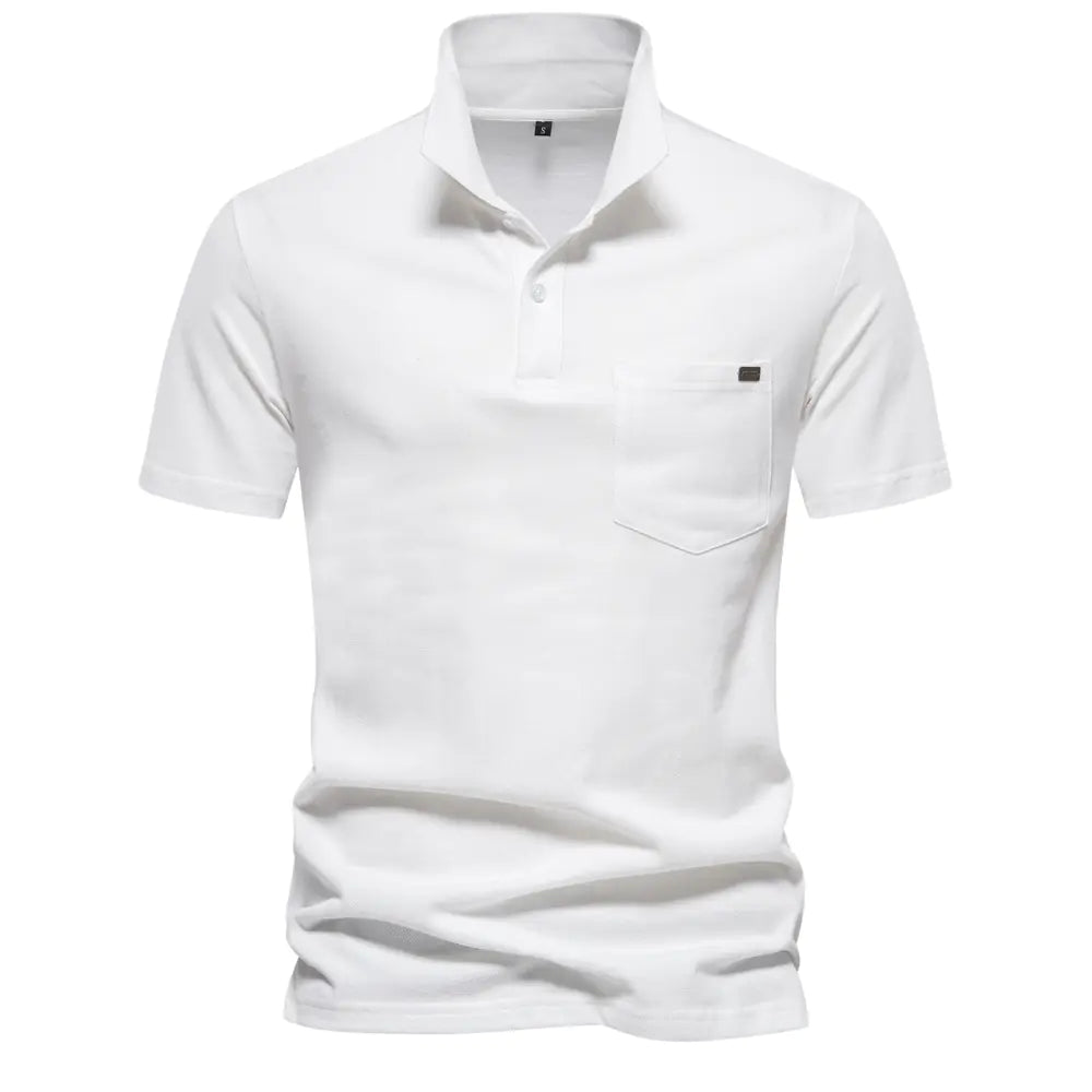Men's 100% Cotton Polo Shirt - Classic Short Sleeve Polo with Pocket | Casual Summer Wear