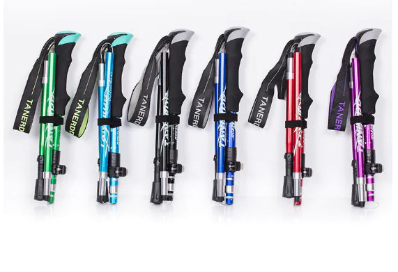 Ultra-Light 5-Section Folding Trekking Pole | Aluminum Alloy Hiking Pole