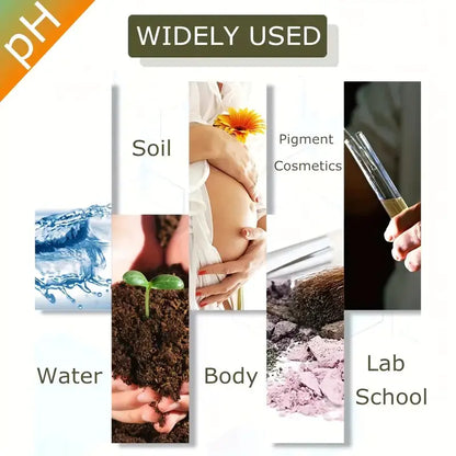 PH 1-14 Test Paper for Water, Soil, and Food Testing - 240 Strips with Storage Case