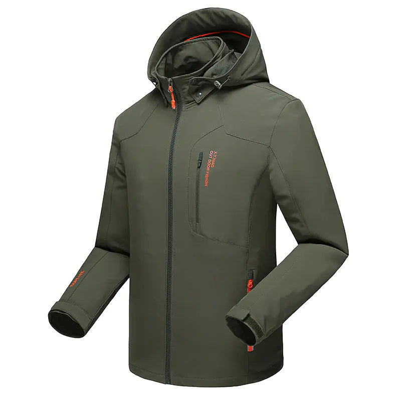 Men's Shark Skin Tactical Softshell Jacket - Waterproof Fleece-Lined Outdoor Jacket | Military Style