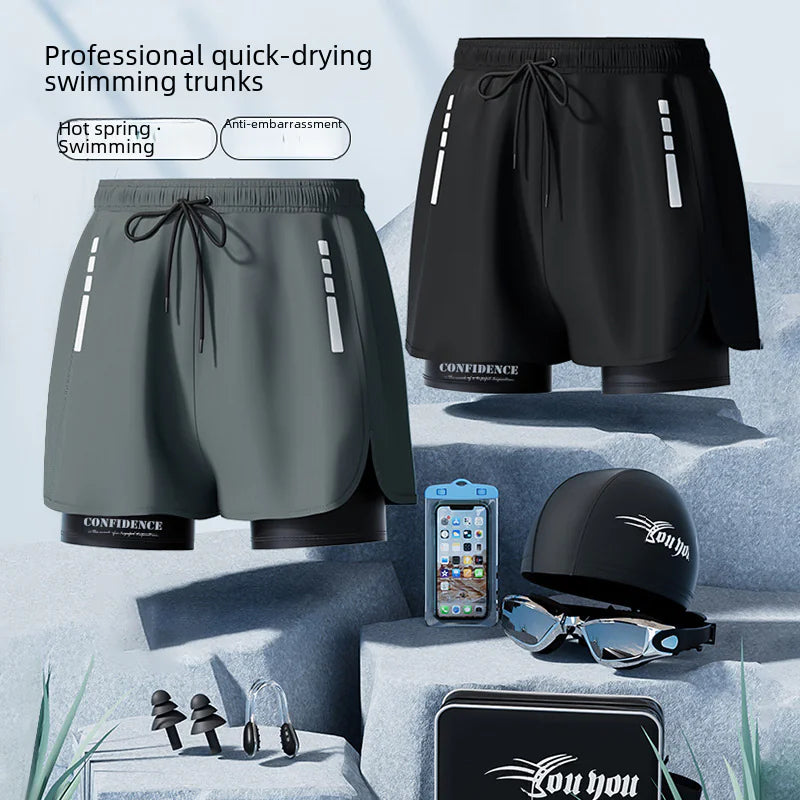 Men's Quick-Dry Swim Trunks - Beach Shorts for Swimming & Spa