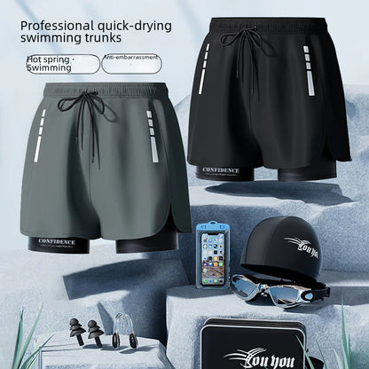 Men's Quick-Dry Swim Trunks - Beach Shorts for Swimming & Spa