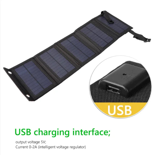 Foldable Solar Panel for Outdoor Travel - Portable Power Charger