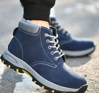 Lightweight Breathable Steel Toe Safety Work Shoes - Men's Protective Footwear