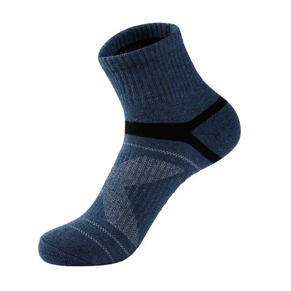 Men's Outdoor Sports Socks - Durable 75% Cotton Crew Socks for Hiking & Basketball