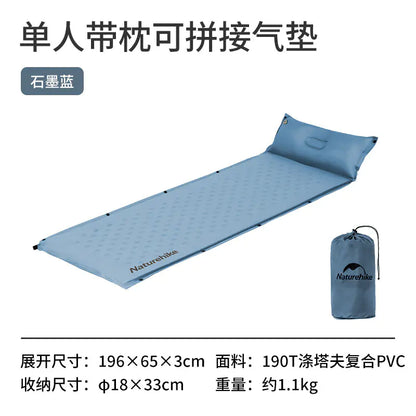 Naturehike D01 Extended Inflatable Sleeping Pad with Pillow - Camping Mat