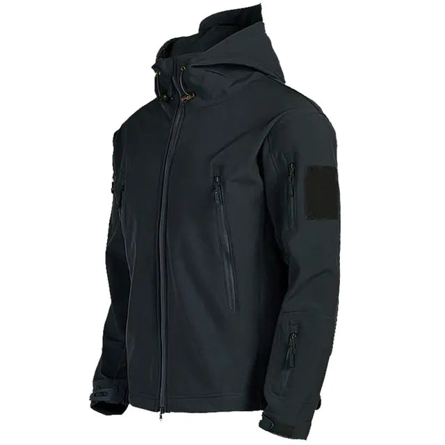 Men's Tactical Waterproof Shark Skin Jacket - Softshell Outdoor Jacket with Fleece Lining